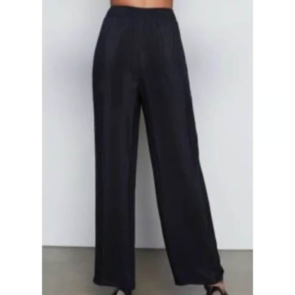 Good American High Rise Wide Leg Sheer Pants Black Size 2